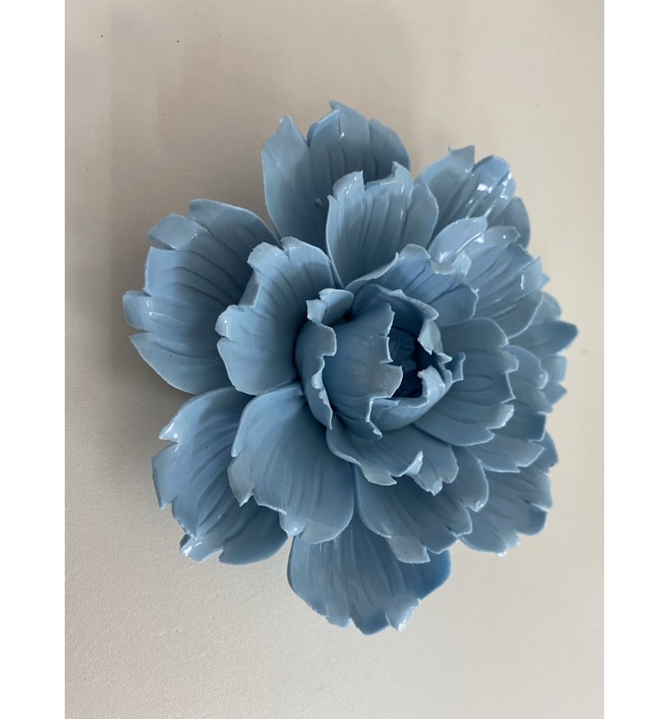 Handmade Ceramic Flower Wall Decor Porcelain Wall Flowers, 3 pack of Set